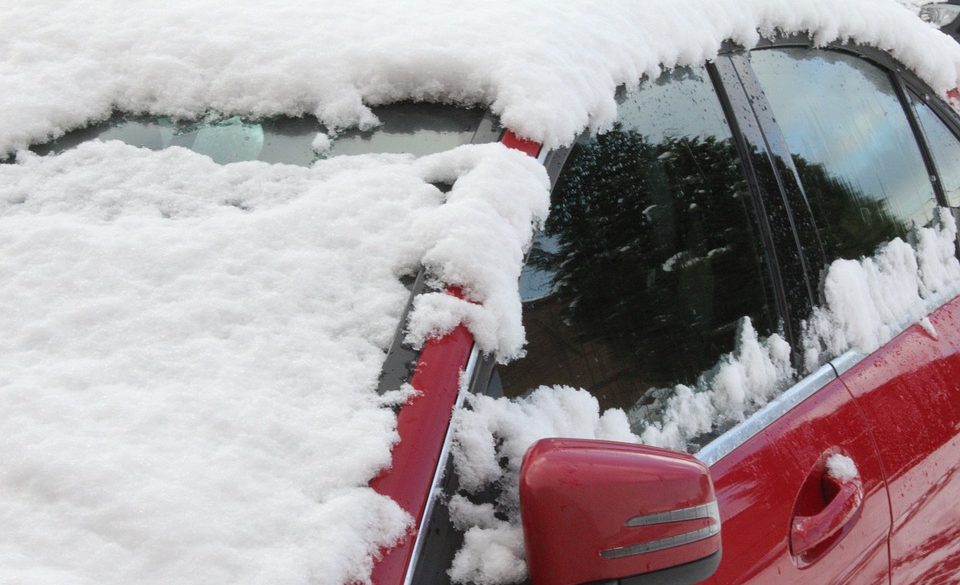 car covered with snow